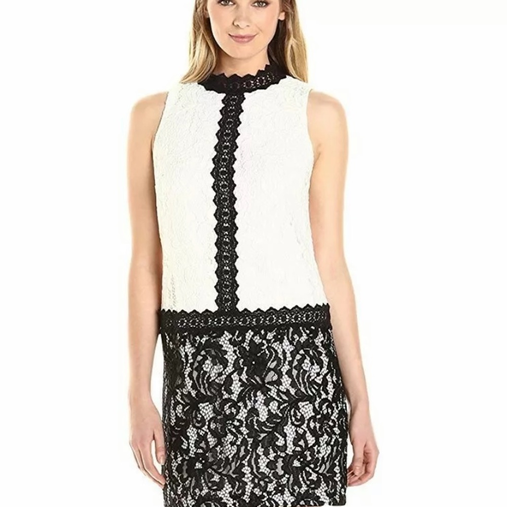 Black Ivory Lace Shift Dress Wedding Shower